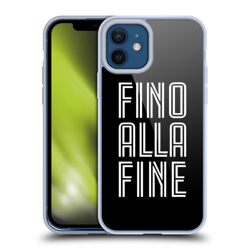 Juventus Football Club Type Fino Alla Fine Black Soft Gel Case for Apple iPhone 12 / iPhone 12 Pro