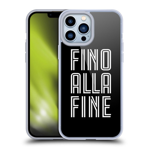 Juventus Football Club Type Fino Alla Fine Black Soft Gel Case for Apple iPhone 13 Pro Max