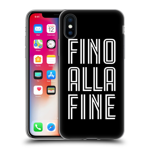 Juventus Football Club Type Fino Alla Fine Black Soft Gel Case for Apple iPhone X / iPhone XS