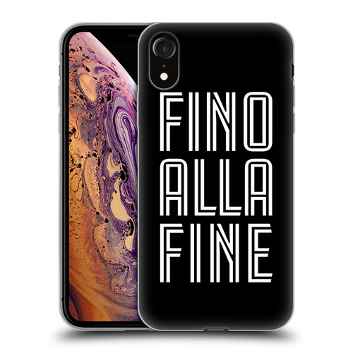 Juventus Football Club Type Fino Alla Fine Black Soft Gel Case for Apple iPhone XR