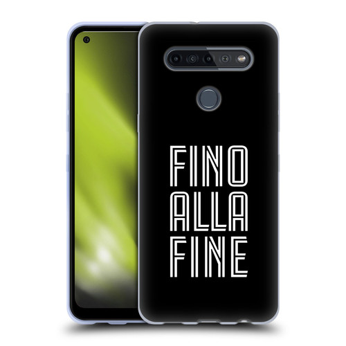 Juventus Football Club Type Fino Alla Fine Black Soft Gel Case for LG K51S
