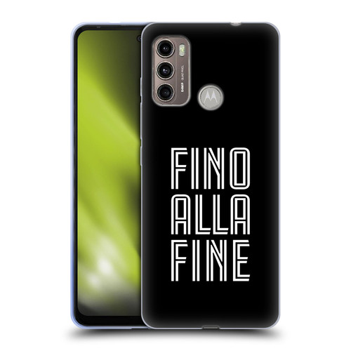 Juventus Football Club Type Fino Alla Fine Black Soft Gel Case for Motorola Moto G60 / Moto G40 Fusion