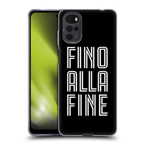 Juventus Football Club Type Fino Alla Fine Black Soft Gel Case for Motorola Moto G22