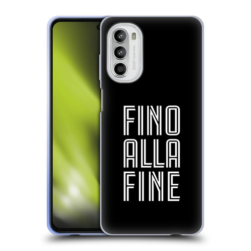 Juventus Football Club Type Fino Alla Fine Black Soft Gel Case for Motorola Moto G52