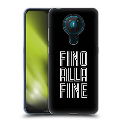 Juventus Football Club Type Fino Alla Fine Black Soft Gel Case for Nokia 5.3