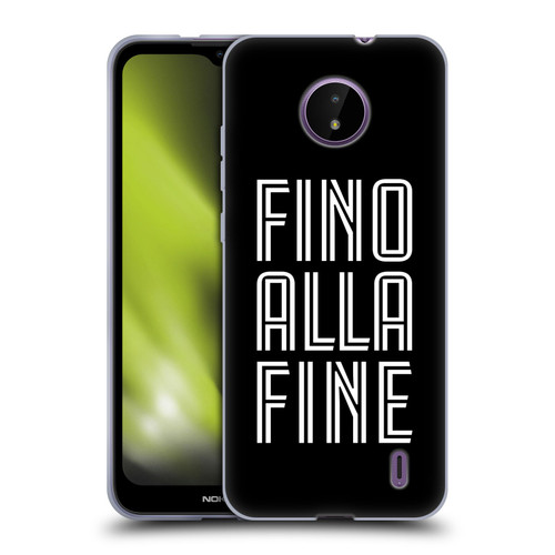 Juventus Football Club Type Fino Alla Fine Black Soft Gel Case for Nokia C10 / C20