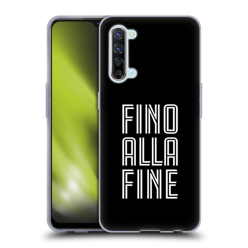 Juventus Football Club Type Fino Alla Fine Black Soft Gel Case for OPPO Find X2 Lite 5G