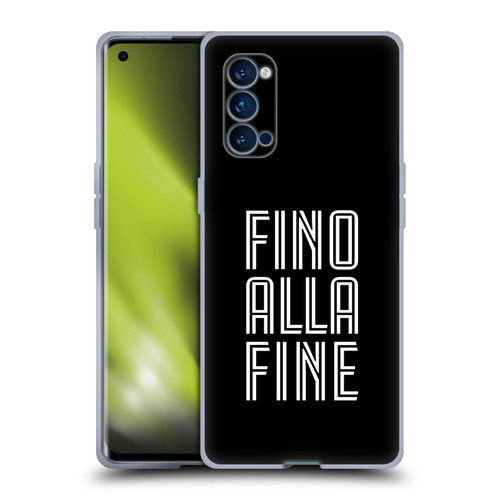 Juventus Football Club Type Fino Alla Fine Black Soft Gel Case for OPPO Reno 4 Pro 5G