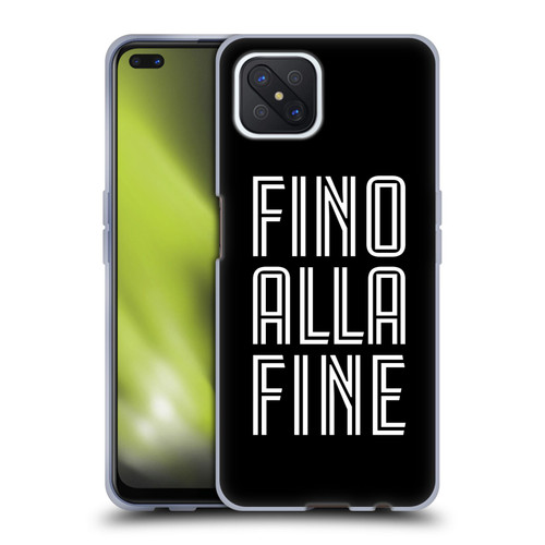 Juventus Football Club Type Fino Alla Fine Black Soft Gel Case for OPPO Reno4 Z 5G
