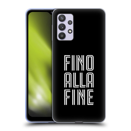 Juventus Football Club Type Fino Alla Fine Black Soft Gel Case for Samsung Galaxy A32 5G / M32 5G (2021)