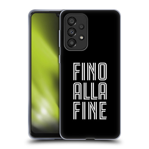 Juventus Football Club Type Fino Alla Fine Black Soft Gel Case for Samsung Galaxy A33 5G (2022)