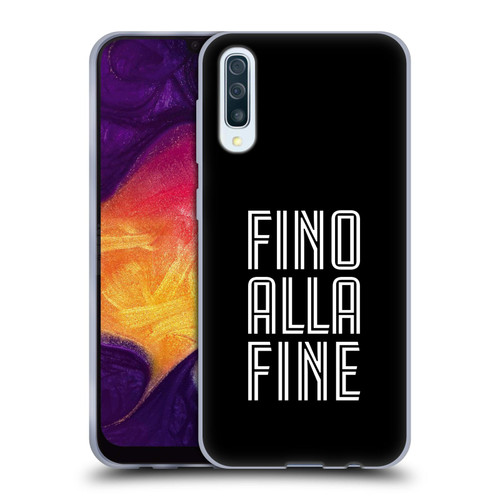 Juventus Football Club Type Fino Alla Fine Black Soft Gel Case for Samsung Galaxy A50/A30s (2019)