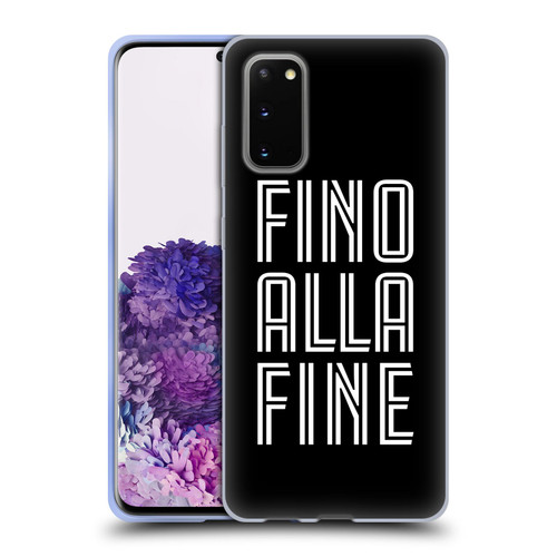 Juventus Football Club Type Fino Alla Fine Black Soft Gel Case for Samsung Galaxy S20 / S20 5G