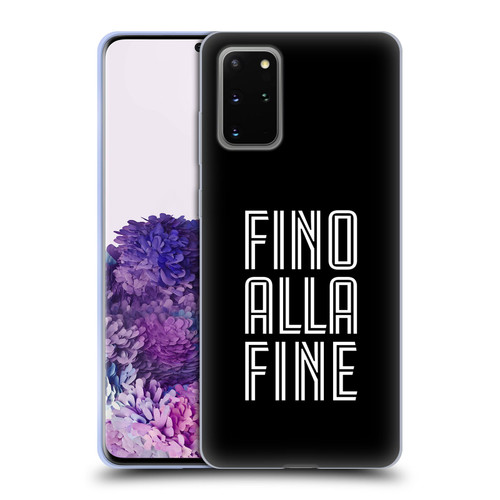 Juventus Football Club Type Fino Alla Fine Black Soft Gel Case for Samsung Galaxy S20+ / S20+ 5G