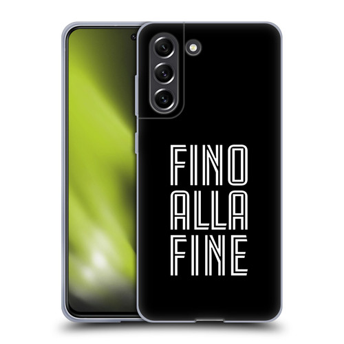Juventus Football Club Type Fino Alla Fine Black Soft Gel Case for Samsung Galaxy S21 FE 5G