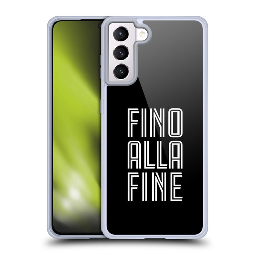Juventus Football Club Type Fino Alla Fine Black Soft Gel Case for Samsung Galaxy S21+ 5G