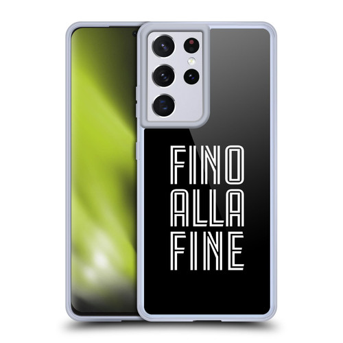 Juventus Football Club Type Fino Alla Fine Black Soft Gel Case for Samsung Galaxy S21 Ultra 5G