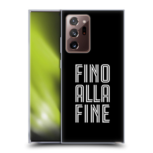 Juventus Football Club Type Fino Alla Fine Black Soft Gel Case for Samsung Galaxy Note20 Ultra / 5G