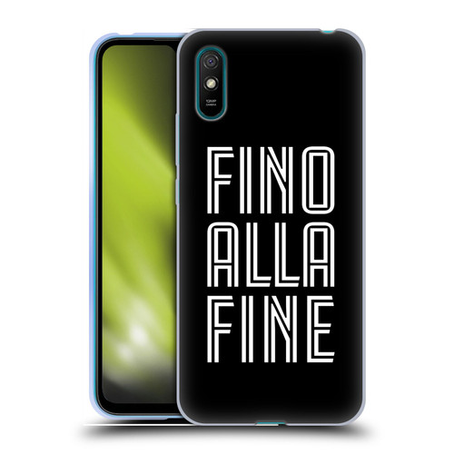 Juventus Football Club Type Fino Alla Fine Black Soft Gel Case for Xiaomi Redmi 9A / Redmi 9AT