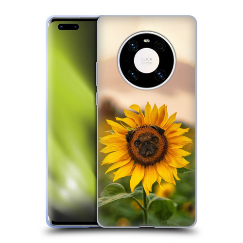 Pixelmated Animals Surreal Pets Pugflower Soft Gel Case for Huawei Mate 40 Pro 5G