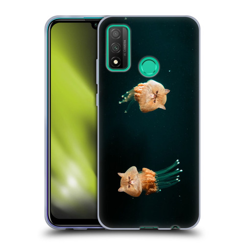 Pixelmated Animals Surreal Pets Jellyfish Cats Soft Gel Case for Huawei P Smart (2020)