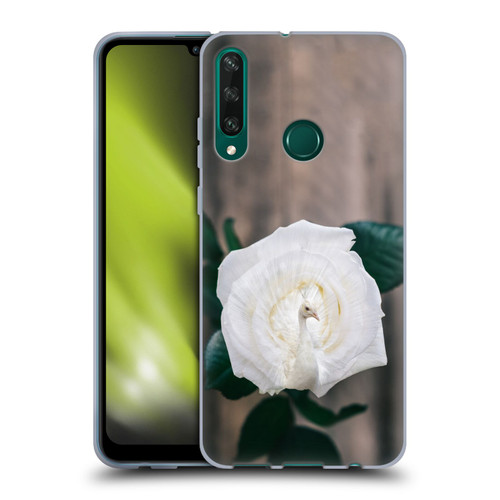 Pixelmated Animals Surreal Pets Peacock Rose Soft Gel Case for Huawei Y6p