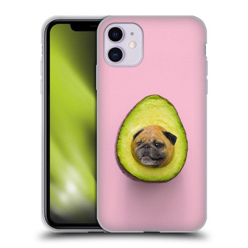 Pixelmated Animals Surreal Pets Pugacado Soft Gel Case for Apple iPhone 11