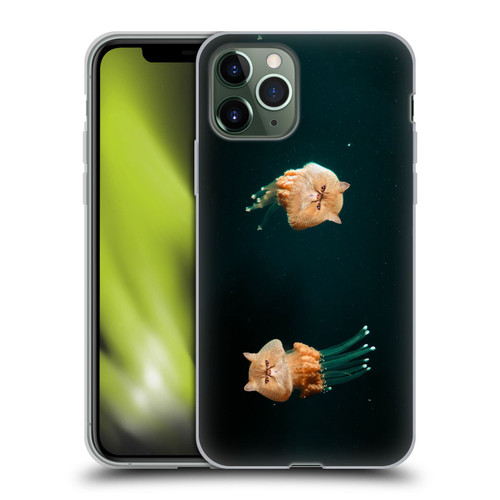 Pixelmated Animals Surreal Pets Jellyfish Cats Soft Gel Case for Apple iPhone 11 Pro