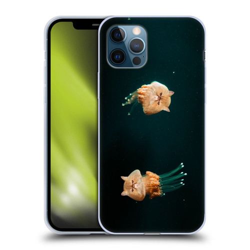 Pixelmated Animals Surreal Pets Jellyfish Cats Soft Gel Case for Apple iPhone 12 / iPhone 12 Pro