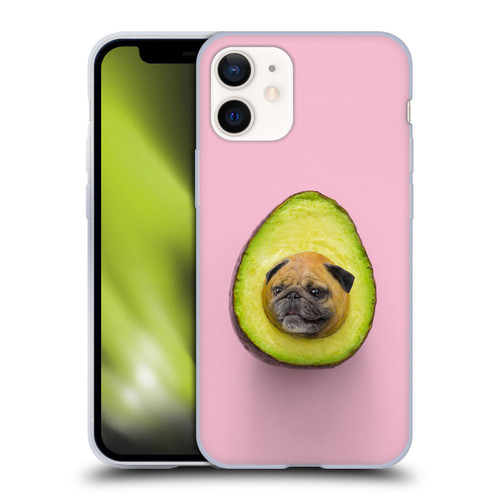 Pixelmated Animals Surreal Pets Pugacado Soft Gel Case for Apple iPhone 12 Mini