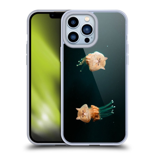 Pixelmated Animals Surreal Pets Jellyfish Cats Soft Gel Case for Apple iPhone 13 Pro Max