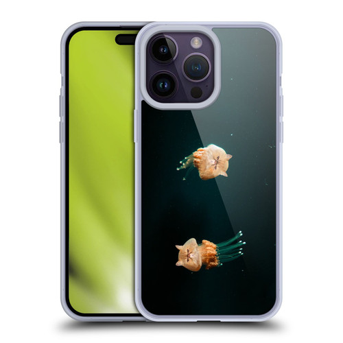 Pixelmated Animals Surreal Pets Jellyfish Cats Soft Gel Case for Apple iPhone 14 Pro Max