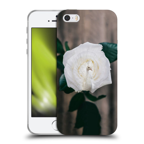 Pixelmated Animals Surreal Pets Peacock Rose Soft Gel Case for Apple iPhone 5 / 5s / iPhone SE 2016
