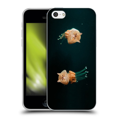 Pixelmated Animals Surreal Pets Jellyfish Cats Soft Gel Case for Apple iPhone 5c