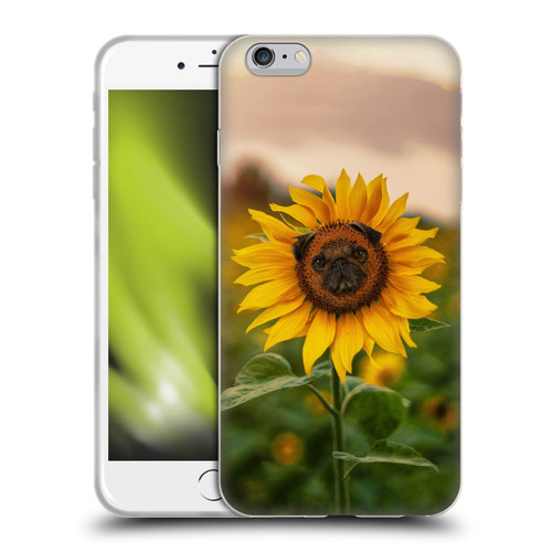 Pixelmated Animals Surreal Pets Pugflower Soft Gel Case for Apple iPhone 6 Plus / iPhone 6s Plus