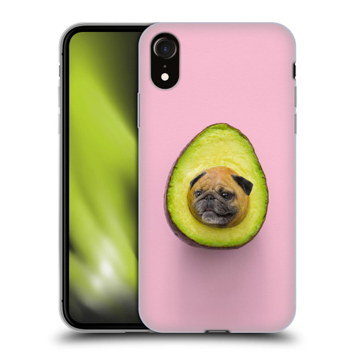 Pixelmated Animals Surreal Pets Pugacado Soft Gel Case for Apple iPhone XR
