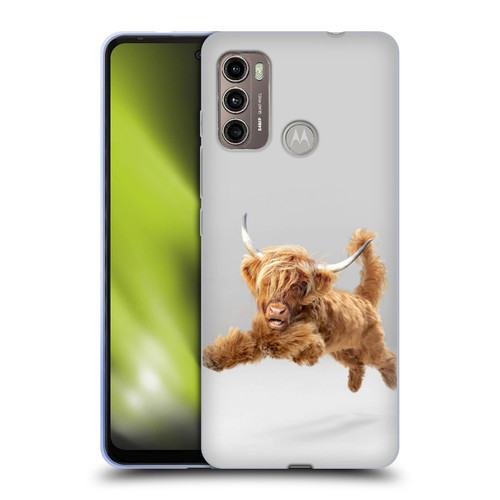 Pixelmated Animals Surreal Pets Highland Pup Soft Gel Case for Motorola Moto G60 / Moto G40 Fusion