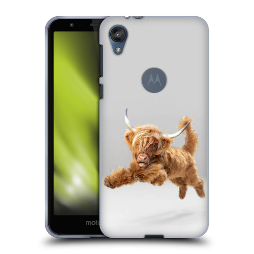 Pixelmated Animals Surreal Pets Highland Pup Soft Gel Case for Motorola Moto E6