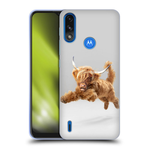 Pixelmated Animals Surreal Pets Highland Pup Soft Gel Case for Motorola Moto E7 Power / Moto E7i Power