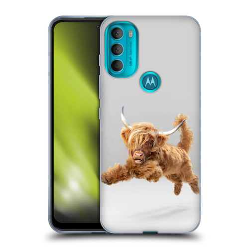 Pixelmated Animals Surreal Pets Highland Pup Soft Gel Case for Motorola Moto G71 5G