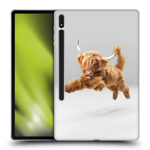 Pixelmated Animals Surreal Pets Highland Pup Soft Gel Case for Samsung Galaxy Tab S8 Plus