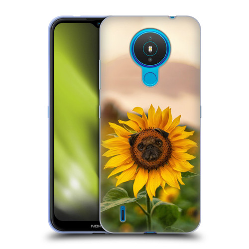 Pixelmated Animals Surreal Pets Pugflower Soft Gel Case for Nokia 1.4