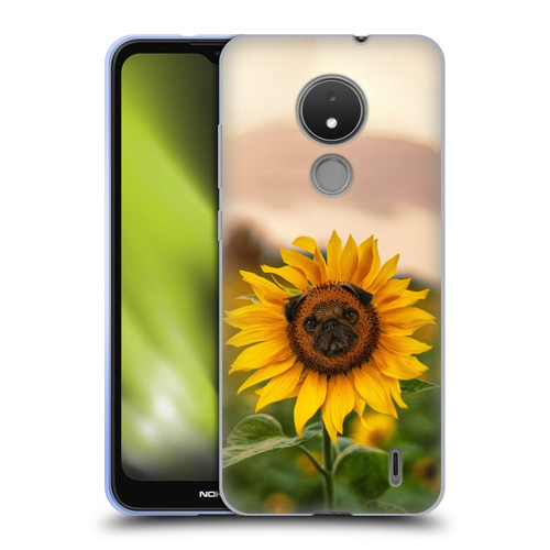 Pixelmated Animals Surreal Pets Pugflower Soft Gel Case for Nokia C21