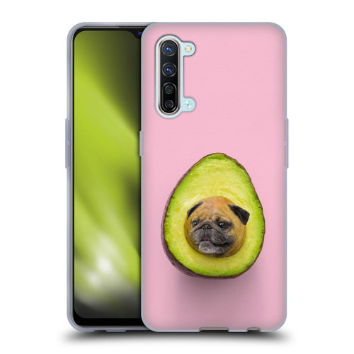 Pixelmated Animals Surreal Pets Pugacado Soft Gel Case for OPPO Find X2 Lite 5G