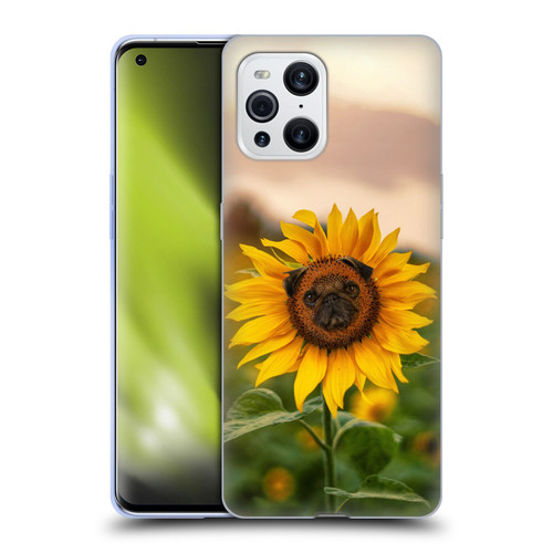 Pixelmated Animals Surreal Pets Pugflower Soft Gel Case for OPPO Find X3 / Pro
