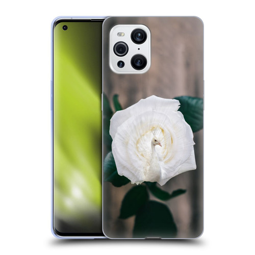 Pixelmated Animals Surreal Pets Peacock Rose Soft Gel Case for OPPO Find X3 / Pro