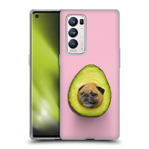 Pixelmated Animals Surreal Pets Pugacado Soft Gel Case for OPPO Find X3 Neo / Reno5 Pro+ 5G