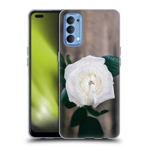 Pixelmated Animals Surreal Pets Peacock Rose Soft Gel Case for OPPO Reno 4 5G
