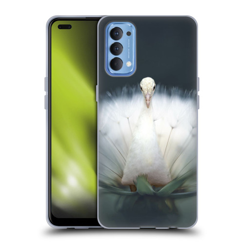 Pixelmated Animals Surreal Pets Peacock Wish Soft Gel Case for OPPO Reno 4 5G