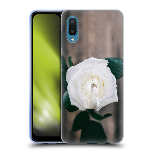 Pixelmated Animals Surreal Pets Peacock Rose Soft Gel Case for Samsung Galaxy A02/M02 (2021)